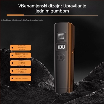 Set LED svjetala za bicikl: prednje i stražnje, vodootporno, USB-C, 1200mAh baterija, brzo otpuštanje za montažu, za noćnu vožnju