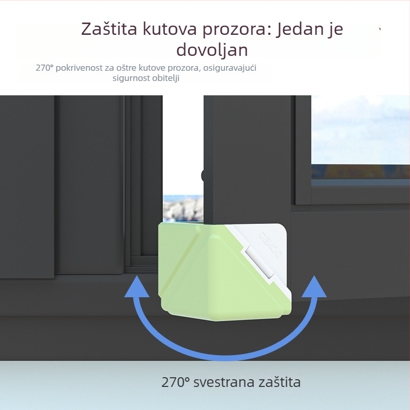 Krožni štitnici za prozore od aluminijskog legura, zaštita kutova protiv udara za prozore i vrata, kutni štitnici za prozore s unutarnjim otvaranjem, pokrivači zaštite kutova