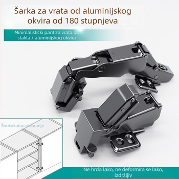 Vrata s aluminijskim okvirom, 180° amortizirajući šarka za kutni ormarić, minimalistički uski okvir, staklena vrata