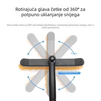 Alat za uklanjanje snijega s autom: lopata za snijeg, četka za snijeg, odmrzivač stakla i strugalica leda za zimsko čišćenje.