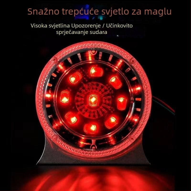 LED stražnja svjetla za velike kamione i prikolice, 24V, vodootporna, visoka svjetlina, dinamično šareno treptanje, upozorenje na sudar, stražnja maglenka