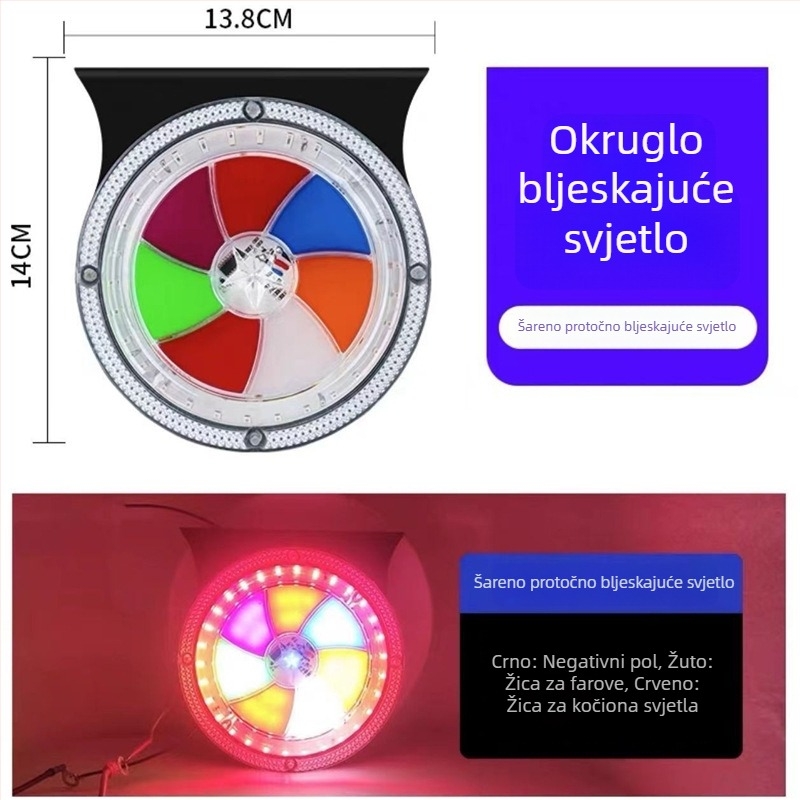 LED stražnja svjetla za velike kamione i prikolice, 24V, vodootporna, visoka svjetlina, dinamično šareno treptanje, upozorenje na sudar, stražnja maglenka