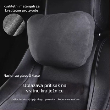 Auto naslon za glavu s potporom za lumbalni dio i jastukom za vrat za sjedalo