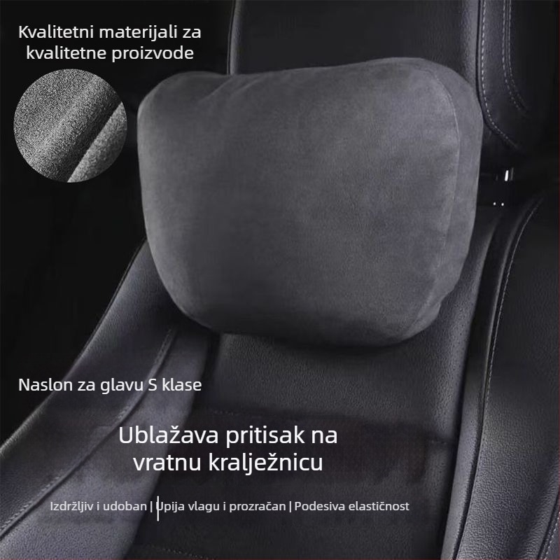 Auto naslon za glavu s potporom za lumbalni dio i jastukom za vrat za sjedalo