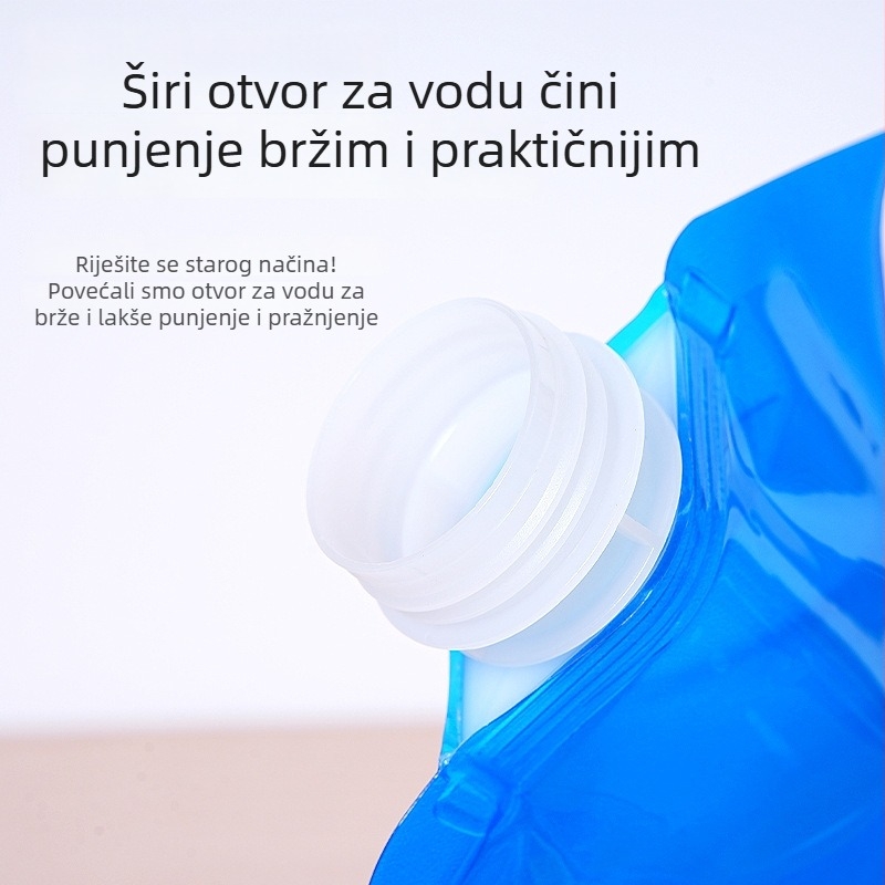 Prijenosni sklopivi spremnik za vodu za kampiranje, velike kapacitete, s prilagođenim logom