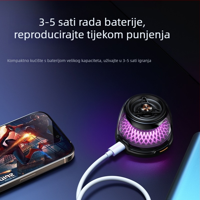 15W magnetsko bežično punjenje s RGB ambijentalnim svjetlom i Bluetooth zvučnikom, mini subwoofer za kućnu upotrebu