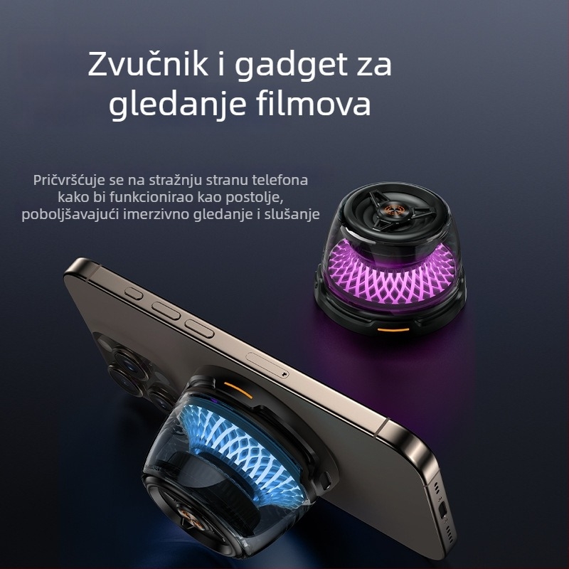 15W magnetsko bežično punjenje s RGB ambijentalnim svjetlom i Bluetooth zvučnikom, mini subwoofer za kućnu upotrebu