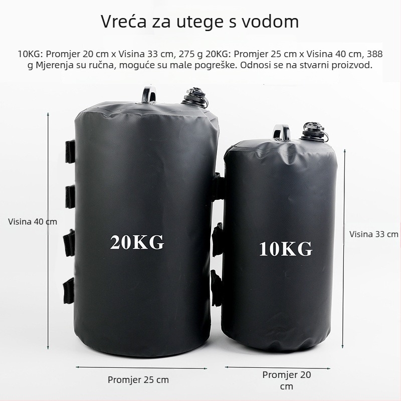 Baza napunjena vodom za šatore i tende, otporna na vjetar