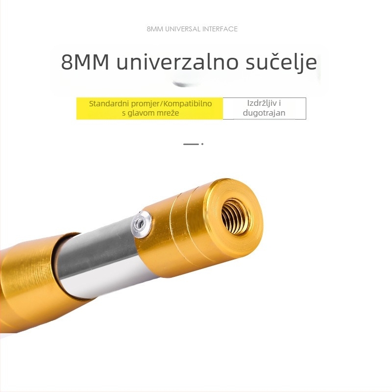 Nehrđajući čelični teleskopski štap za podberak, 3–4 m, čvrst