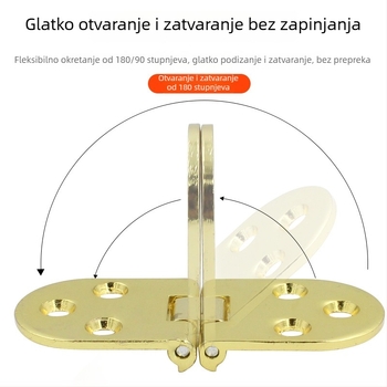 Debeli okrugli stol s skrivenim preklopnim zglobom od cinkove legure/nerđajućeg čelika