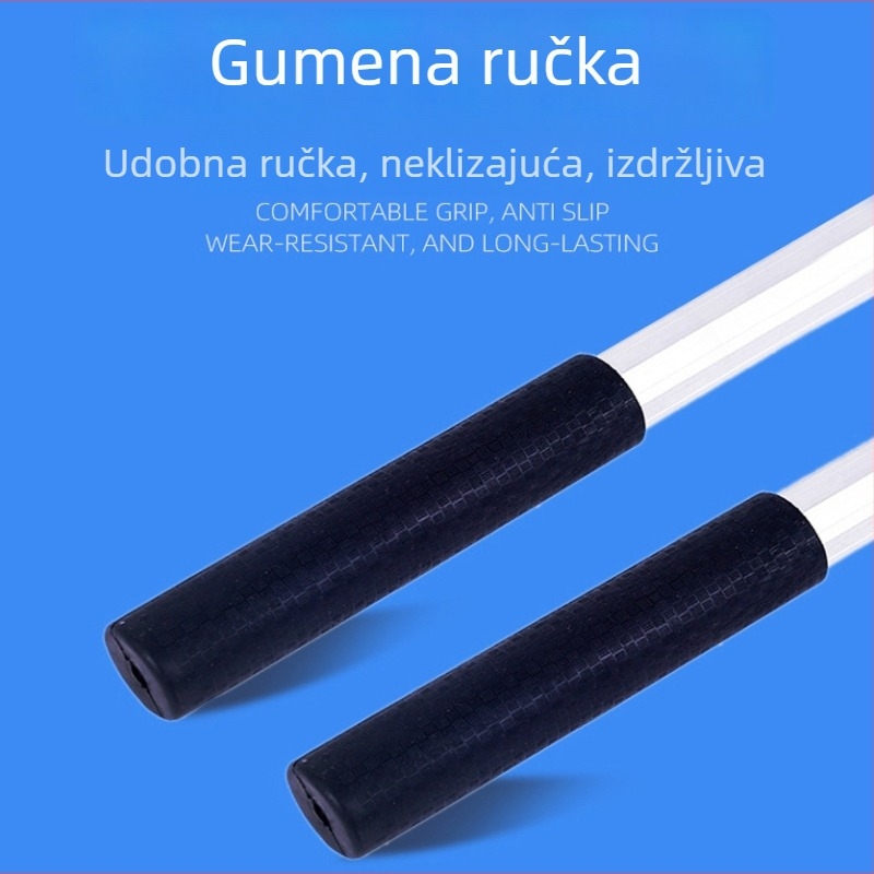 Teleskopska mreža od aluminijske legure s sklopnom glavom za ribolov varalicama