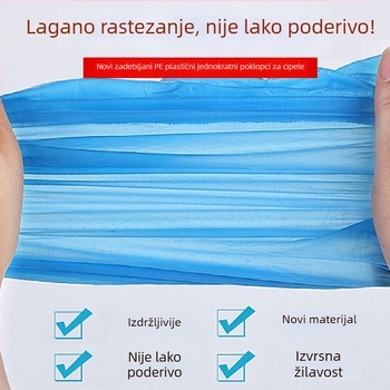 Jednokratne navlake za cipele od polietilena, zaštita od prašine, plastične navlake za stopala