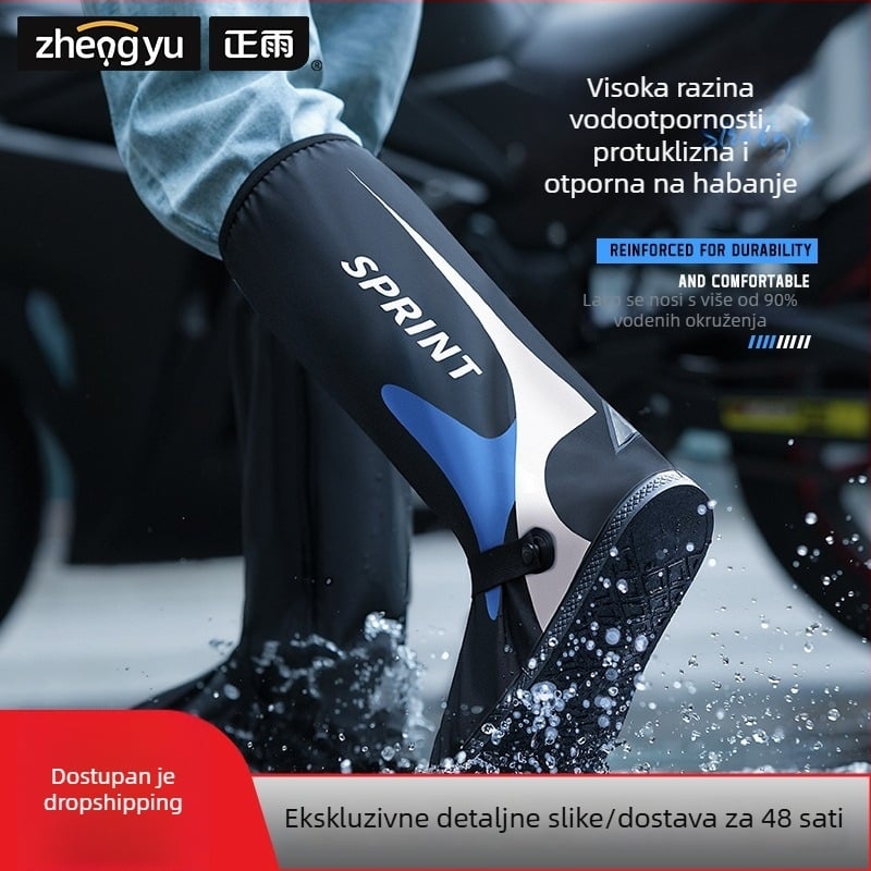Kišne navlake za cipele s visokim otvorom, PVC, vodootporne, otporne na habanje, protuklizne, za vožnju biciklom i ribolov, unisex