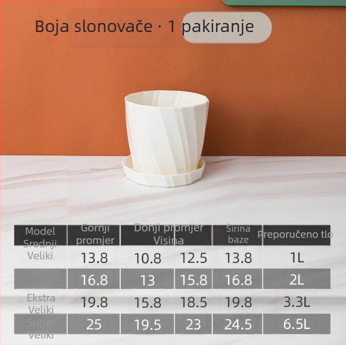 Plastična posuda za cvijeće, ojačana i otporna na sunce, galonska veličina, nordijski stil za ruže i hibride ruža, ekstra visoka