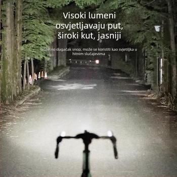 Tosuod prednje svjetlo za bicikl za noćnu vožnju, vodootporno, visokog intenziteta za cestovnu vožnju