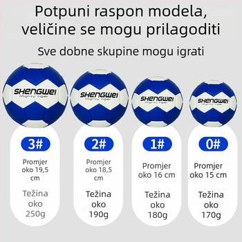 Rukometna lopta za trening broj 0123 za djecu – za vrtić i osnovnu školu, otporna na habanje, s pojačanim tijelom
