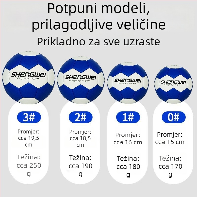 Prilagodljiva rukometna lopta br. 0123 za učenike osnovne škole i vrtića — gumena lopta za školsku natjecanja