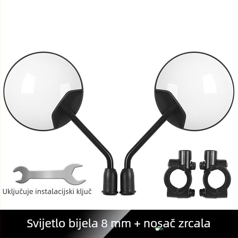 Univerzalno stražnje ogledalo za električne skutere, bicikle i tricikle, sa širokim kutom pogleda