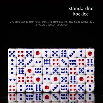 Set od 100 bijelih melaminskih kockica za igre u baru i za piće