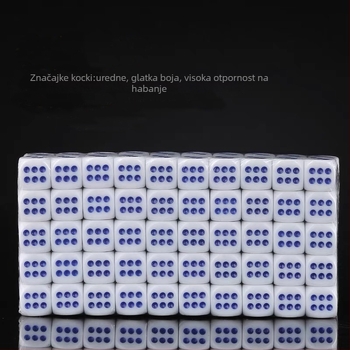 Set od 100 bijelih melaminskih kockica za igre u baru i za piće