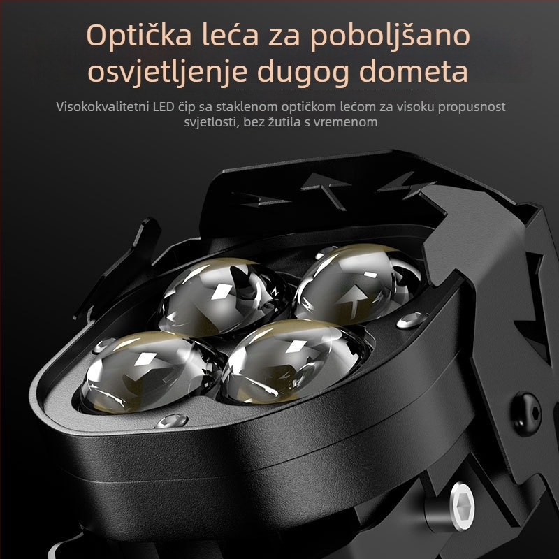 LED motocikl svjetlo s projekcijskom lećom – izuzetno svijetlo, dug domet, aluminijsko kućište, IP58, 12-85V