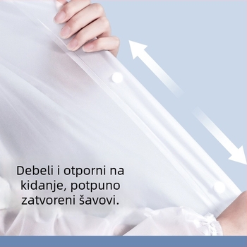 Jednokratna kišna pončo s produženim rubom kapulje, potpuna zaštita tijela od jakog kišnog vremena, debela verzija za odrasle, pogodna za putovanja i planinarenje, za jednu osobu