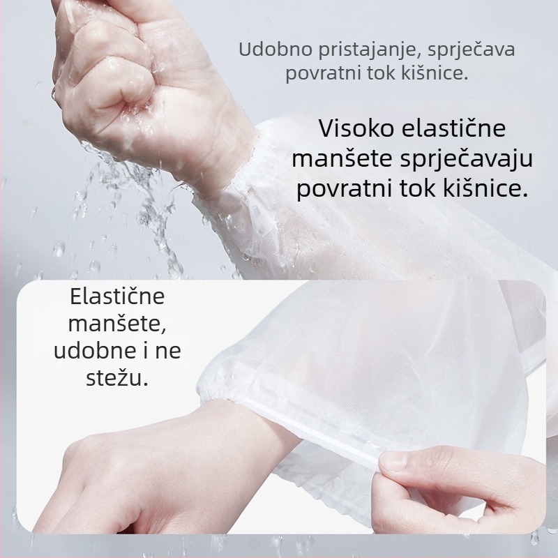Jednokratna kišna pončo s produženim rubom kapulje, potpuna zaštita tijela od jakog kišnog vremena, debela verzija za odrasle, pogodna za putovanja i planinarenje, za jednu osobu