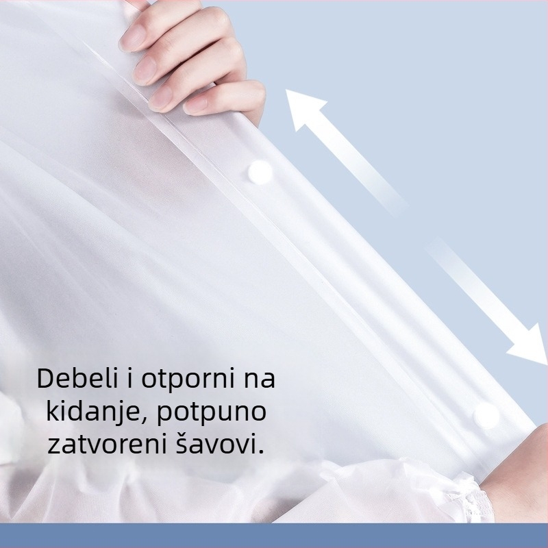 Jednokratna kišna pončo s produženim rubom kapulje, potpuna zaštita tijela od jakog kišnog vremena, debela verzija za odrasle, pogodna za putovanja i planinarenje, za jednu osobu