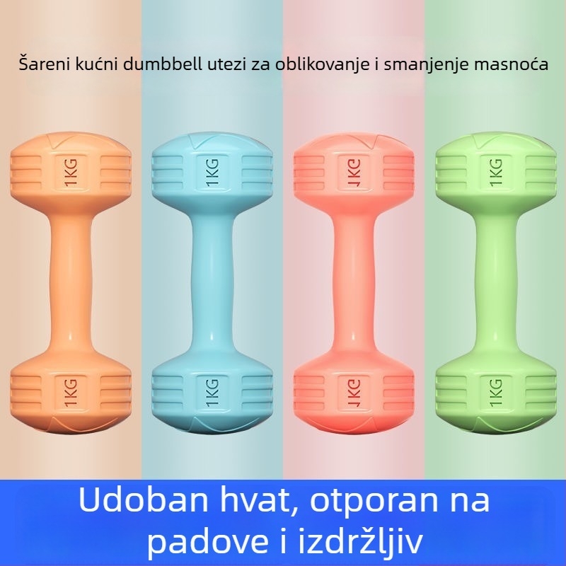 Par bućica za kućnu fitness opremu, 2 kg, gumom prekrivene