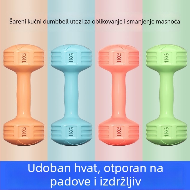 Par bućica za kućnu fitness opremu, 2 kg, gumom prekrivene