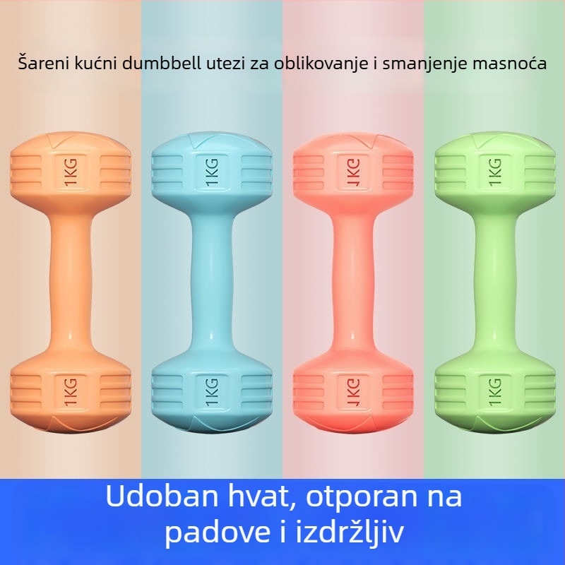 Par bućica za kućnu fitness opremu, 2 kg, gumom prekrivene
