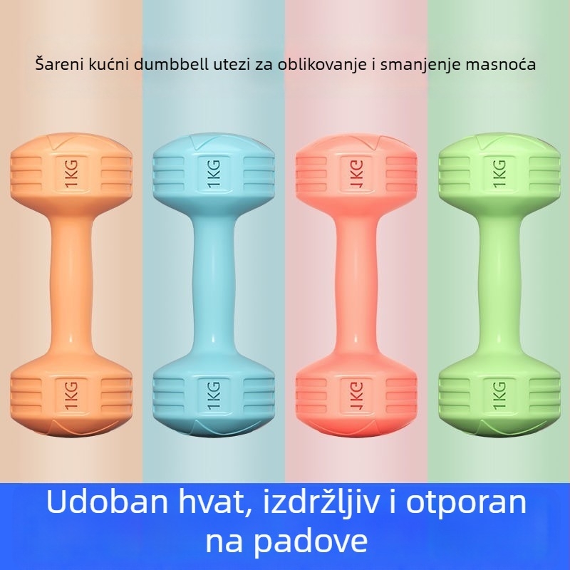 Par bućica za kućnu fitness opremu, 2 kg, gumom prekrivene