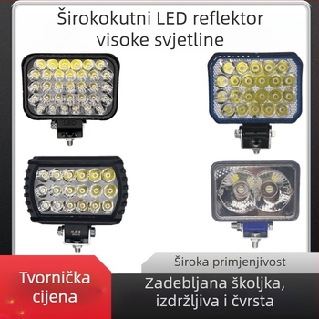 LED svjetla s širokim kutom gledanja za 12V-80V električna vozila, visoke jasnosti spot lampe za automobile, kamione i građevinske strojeve