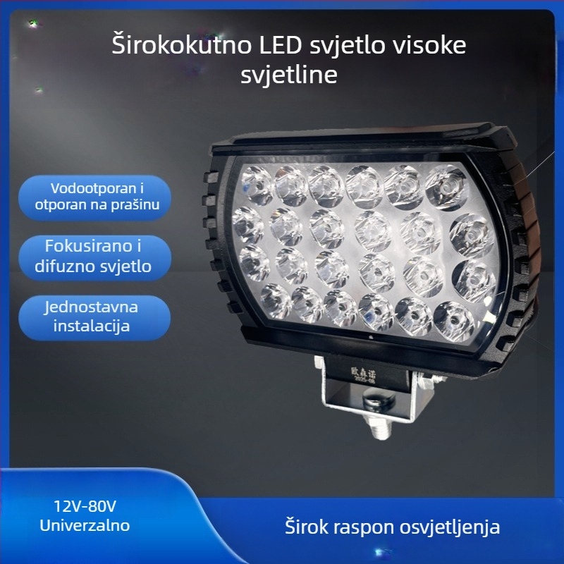 LED svjetla s širokim kutom gledanja za 12V-80V električna vozila, visoke jasnosti spot lampe za automobile, kamione i građevinske strojeve