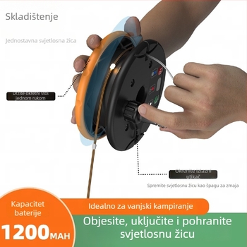 Solarni LED niz svjetala s višebojnim svjetlima za vanjsku upotrebu, vodootporan za kampiranje i dvorište