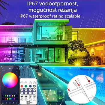 Inteligentna fleksibilna silikon LED traka RGB, 5V niskog napona, mekano neon svjetlo, vodootporna