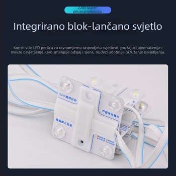 Kvadratni LED reklamni panel, 68×68 mm, 4W, 220V, difuzno odražavanje, SMD3030, CRI 85, unutarnje osvjetljenje