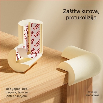 Zaštitnik kuta od pjene, bez ljepila, za dječje stolove i krevete, mekan i debeli