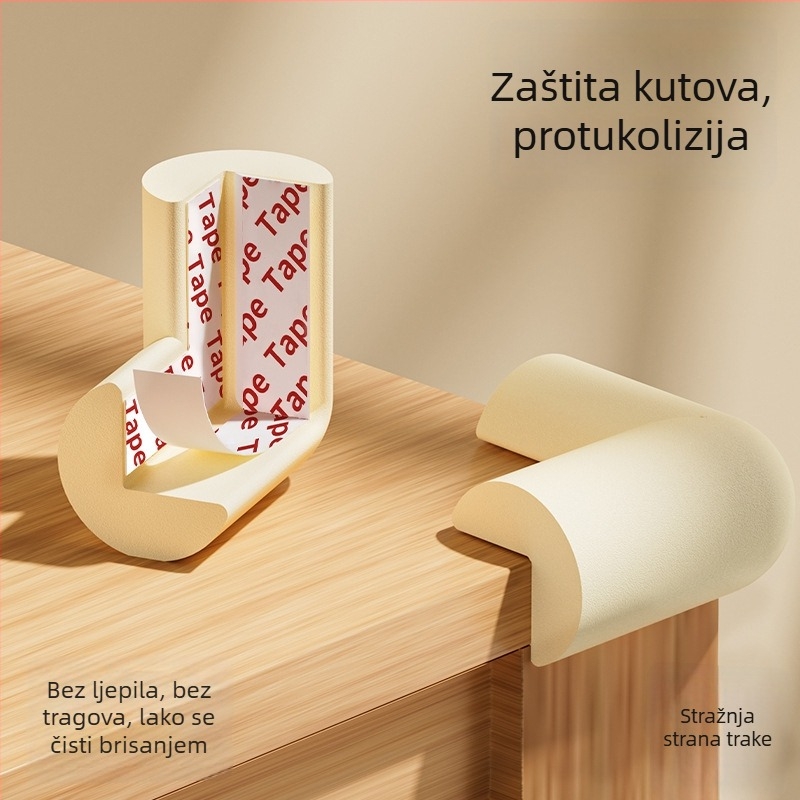 Zaštitnik kuta od pjene, bez ljepila, za dječje stolove i krevete, mekan i debeli