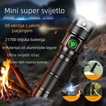 Yihu V8 Ekstremno izdanje – fenjer visoke svjetline s fiksnim fokusom, magnetskim završetkom i klipom