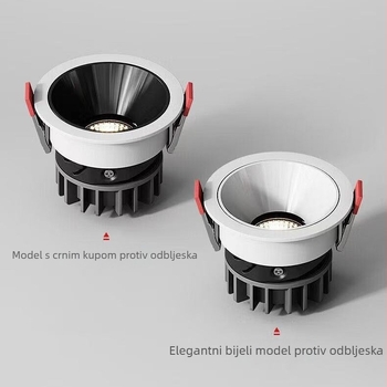 Ugrađeni zidni wash spot sa uskim anti-glare snopom, dimmer LED stropna rasvjeta za dnevni boravak