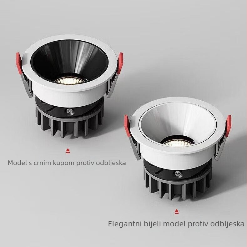 Ugrađeni zidni wash spot sa uskim anti-glare snopom, dimmer LED stropna rasvjeta za dnevni boravak