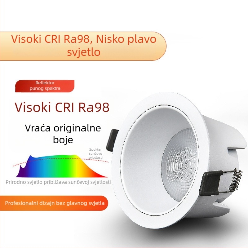 Inteligentna LED ugrađena stropna rasvjeta za dom — ugrađena rasvjeta, zaštita očiju, akcentno osvjetljenje dnevnog boravka, pametno upravljanje