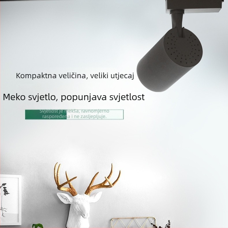 LED COB trak rasvjeta s podesivim kutem, difuzno cilindrično osvjetljenje za trgovine odjećom i trgovačke centre
