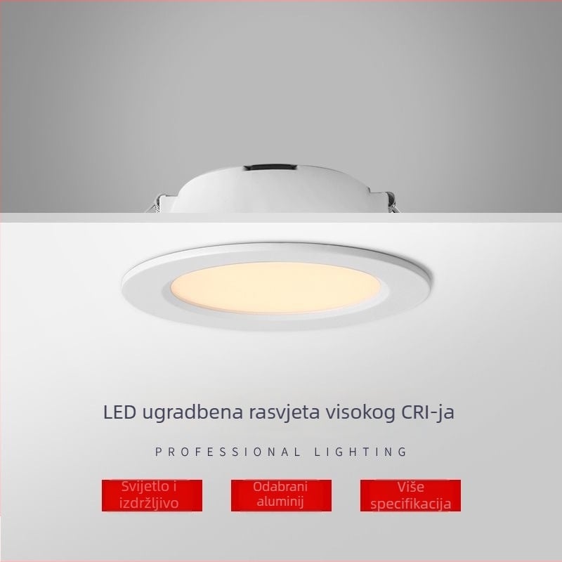 Ultra-tanki LED ugradno stropno svjetlo s visokim CRI za dnevni boravak