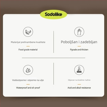 Sodolike nitrilne rukavice, prehrambene kvalitete, za kuhinju i pranje suđa, jednokratne, produžene duljine, otporne na ulje