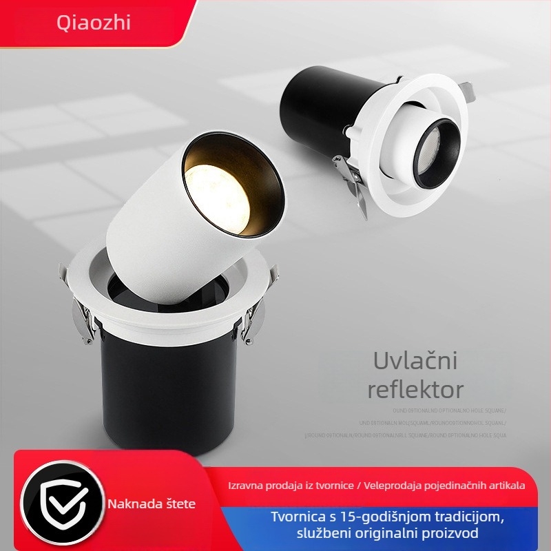 Ugrađeni COB LED spot svjetlo s podesivim kutom i mogućnošću dimmiranja, za kuću, dnevni boravak, ulaz i trgovinu, rasvjeta za slike