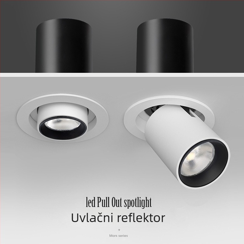 Ugrađeni COB LED spot svjetlo s podesivim kutom i mogućnošću dimmiranja, za kuću, dnevni boravak, ulaz i trgovinu, rasvjeta za slike