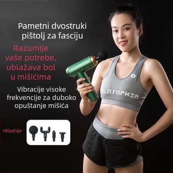 Električni miofascijalni pištolj za dubinski mišićni masaž – visoka frekvencija, tih rad, udarni masaž za noge i leđa, vibracijski masažer