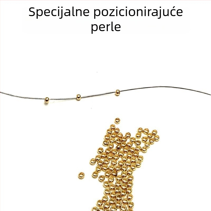 Bakreni klips za pozicioniranje perlica – plosna zaustavna perla, DIY dodaci za nakit, spacer perla